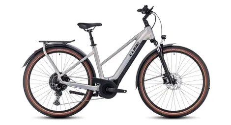 Cube touring hybrid pro 625 trapeze elektrische hybride fiets shimano deore 11s 625 wh 700 mm pearly silver 2023