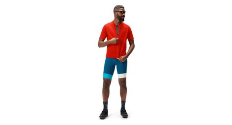 Kurzarm Trikot Loop Full Zip Rot