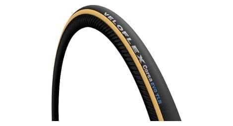 Neumático de carretera tubeless blando veloflex corsa evo 700mm negro/beige
