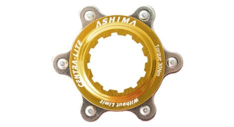 Ashima adaptateur center lock gold pour montage 6 trous