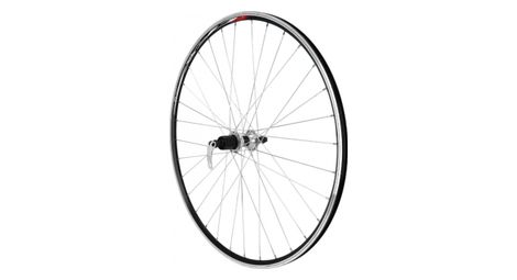 Roue route 700 elan arriere cfx noir moyeu Velox noir cassette 11 à 8v.