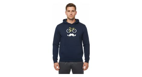 Rubb'r Moustache Hoodie Blue