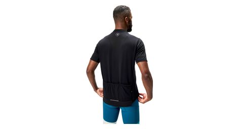 Kurzarm Trikot Loop Full Zip Schwarz