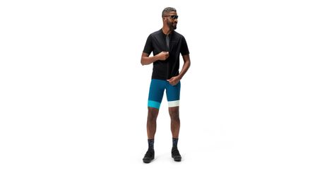 Kurzarm Trikot Loop Full Zip Schwarz