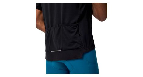 Kurzarm Trikot Loop Full Zip Schwarz