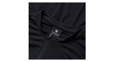 Kurzarm Trikot Loop Full Zip Schwarz