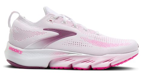 brooks glycerin flex running shoes white pink women s