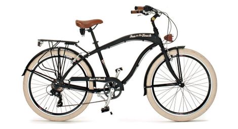 Vélo de ville via veneto vv790m cruiser cadre aluminium, 6 vitesses, roues 26×2.125