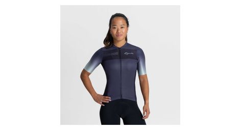 Maillot Manches Courtes Velo Rogelli Dawn - Femme - Violet/Menthe