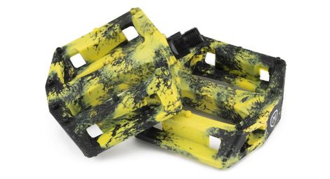 Pedales mission bmx impulse plastique black/yellow