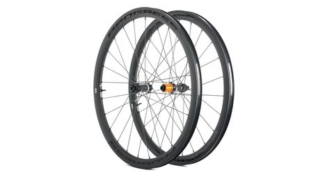 Paire de roues progress aero disc noir | 12x100/12x142 mm | center lock | sram xdr