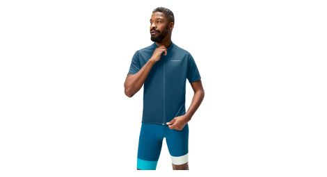 Endura loop maillot de manga corta con cremallera completa azul