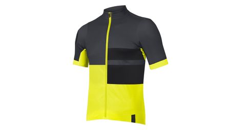Maillot manches courtes endura fs260 print jaune noir