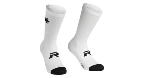 Assos r s9 calcetines unisex blancos (pack x2)