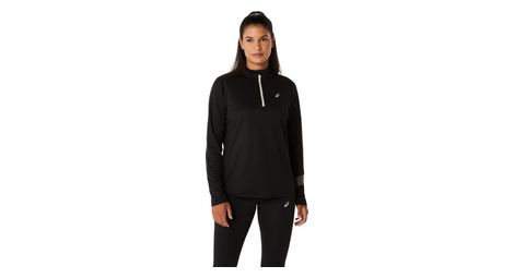 Asics icon black women s 1 2 zip top