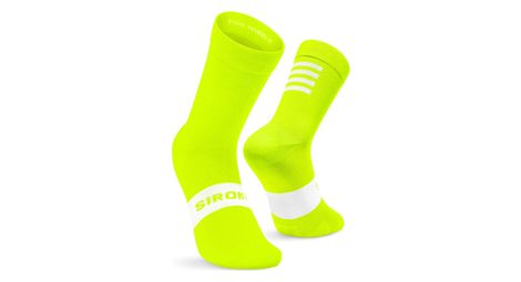 Chaussettes vélo cyclisme homme et femme s1 fluor montseny jaune brillant