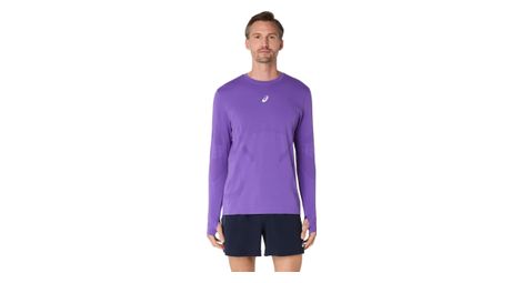 Maillot manches longues asics road seamless violet homme