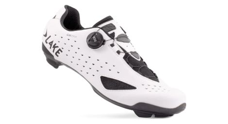 Chaussures route lake cx177 x blanc noir version large