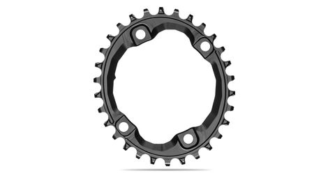 AbsoluteBlack Premium Plato ancho estrecho ovalado 96/4 BCD para Shimano XT M8000 / SLX M7000 12 S Negro