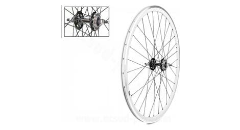 Roue arriere velox 700c fixie blanche alu moyeu flip flop