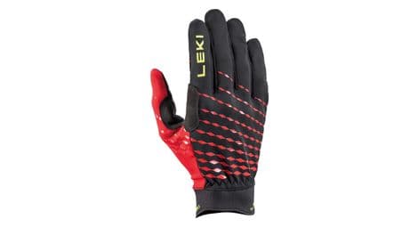 Leki ultratrail breeze long gloves black/red l