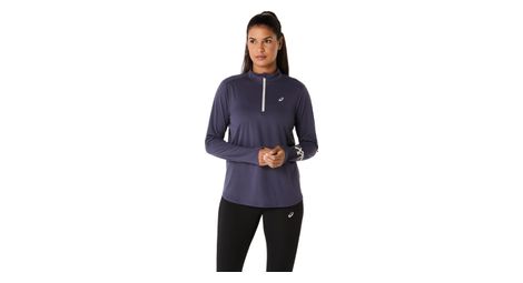 Haut 1/2 Zip Asics Icon Bleu Femme