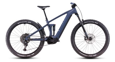 Cube stereo hybrid one44 pro 800 electric full suspension mtb shimano cues 11s 800 wh 29'' ink grey blue 2025