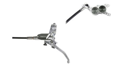 Hope tech4 e4 freno anteriore argento / grigio tubo standard