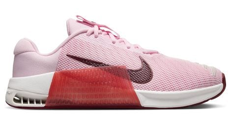 Nike metcon 9 dames cross trainingschoenen roze rood