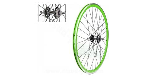 Roue arriere velox 700c fixie verte alu moyeu flip flop