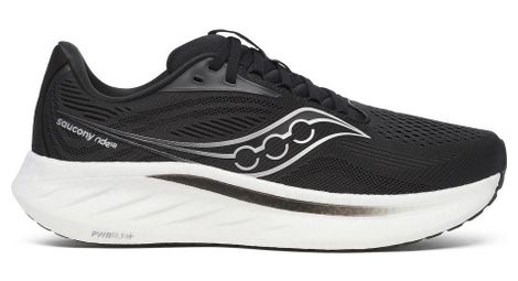 Chaussures running saucony ride 18 large noir/blanc homme
