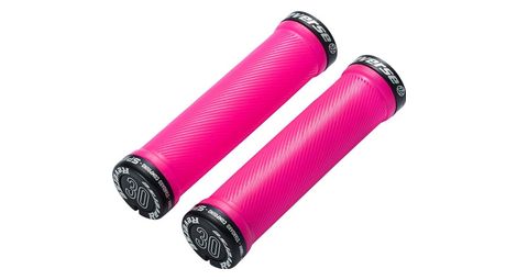 Paire de grips reverse spin rose noir