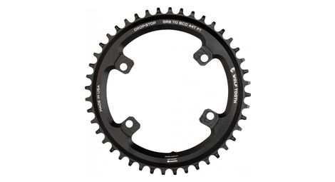 wolf tooth 110 bcd asymmetric 4 bolt shimano grx chainring drop stop b black