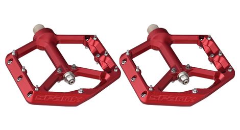 Paire de pédales plates spank oozy reboot rouge