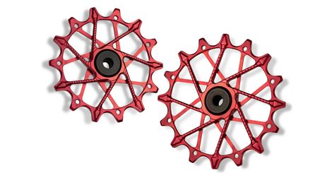 Paire de galets de dérailleur garbaruk pour sram gx/xo/xx eagle 12v rouge
