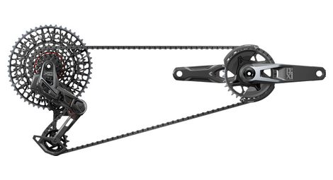 Sram x0 t-type eagle axs dub ancho 32 dientes 12v guardas negro (sin caja) bielas 170 mm