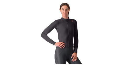 Maillot térmico castelli espresso de manga larga para mujer negro