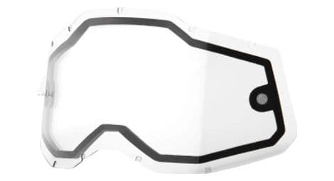 100% racecraft2/accuri2/strata2 replacement lens | clear dual pane lenses