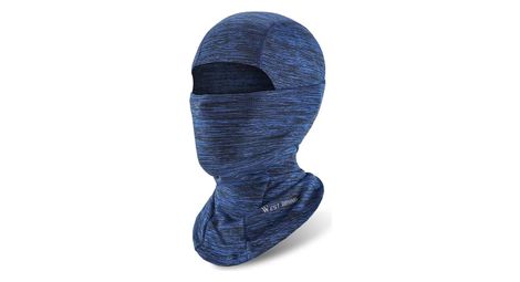 Cagoule visage complet protection chaude rayures bleues