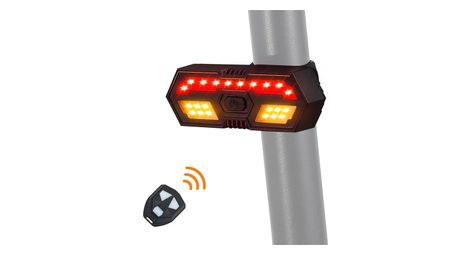 Feu arrière de vélo LED, avertisseur sonore de vélo clignotant avec télécommande
