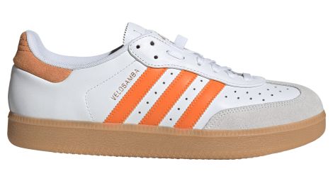 Chaussures Vélo adidas Velosamba Leather Blanc/Orange Unisexe