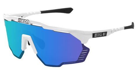 Scicon sports aeroshade kunken lunettes de soleil de performance sportive (multimirror bleu scnpp/luminosité blanche)