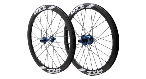 Paar pride gravity/control ud gloss carbon disc wheels 28h blue hub