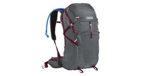 Bolsa de senderismo camelbak fourteener 30l para mujer + bolsa de agua de 3l gris/burdeos