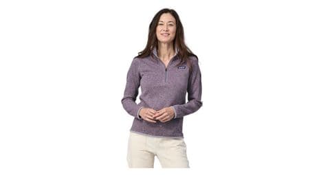 Patagonia women's better sweater jersey 1/4 zip violet fleece l