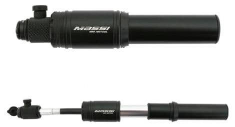 Pompe a main massi cm 32 aluminium telescopique double shot noir