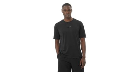 salomon shkout core black men s short sleeve jersey
