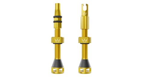 Peaty S Holeshot Fast Flow Tubeless Ventile Gold