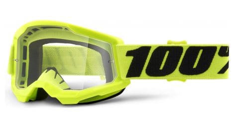 100% strata 2 kids goggle | yellow | clear lenses