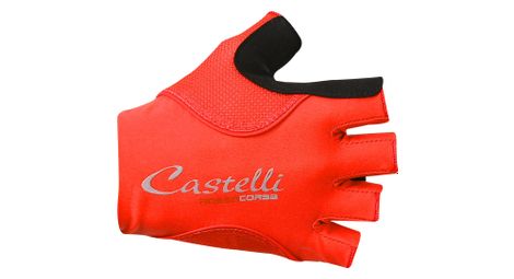 Guantes cortos castelli rosso corsa pave mujer rojo
